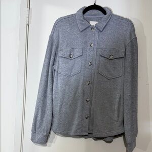 Thread & Supply Gray Shirt Jacket Button Down 4 Pockets
